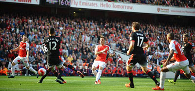 Arsenal đã có chiến thắng thuyết phục trước Manchester United