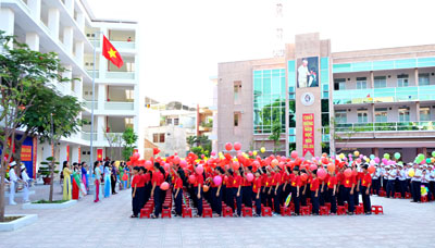 Trường THCS Yersin, Nha Trang. Ảnh: THÀNH AN