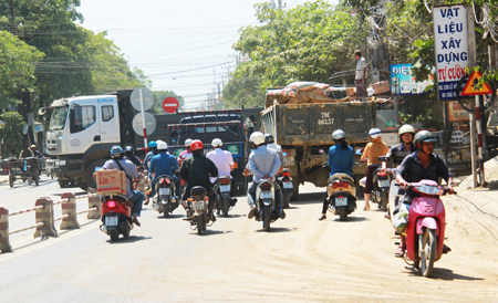 Đường Lê Hồng Phong (Nha Trang) quá tải