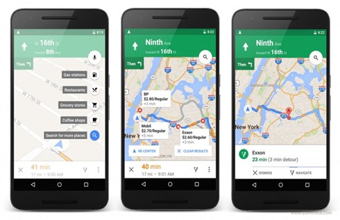  Giao diện Google Maps với tính năng mới. Ảnh: Gsmarena.