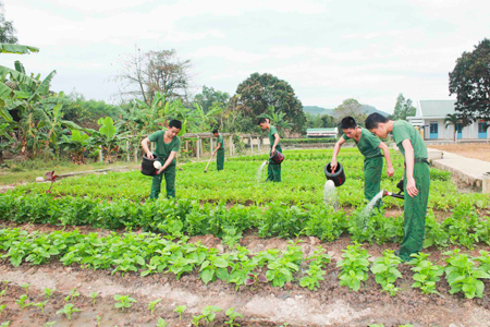 Tăng gia sản xuất sau giờ luyện tập