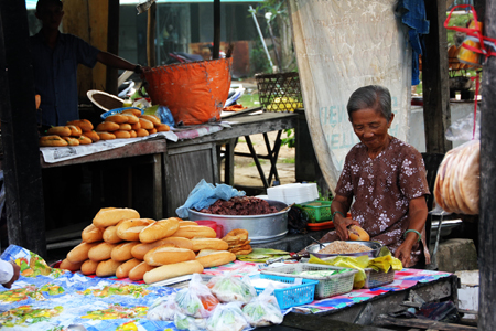 Một hàng bánh mì xôi