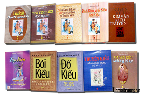 Các công trình nghiên cứu về Truyện Kiều của Nhà nghiên cứu Phạm Đan Quế. Ảnh: Kyluc.vn.