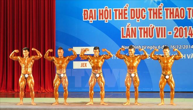 Các VĐV thi đấu tại Đại hội thể dục thể thao toàn quốc lần VII-2014.