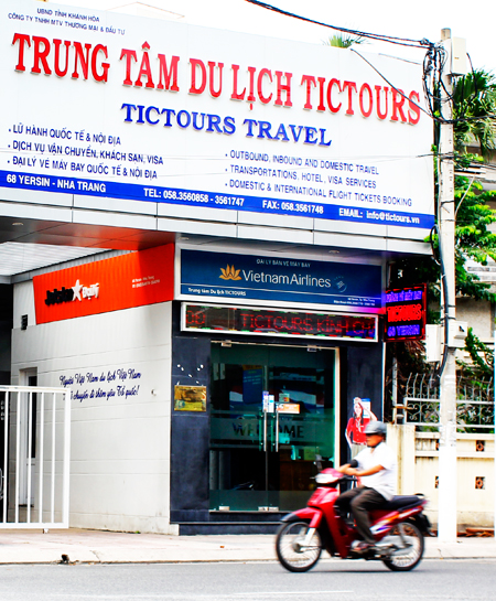 Văn phòng của Trung tâm Du lịch Tictours -  Công ty TNHH một thành viên Thương mại và Đầu tư Khánh Hòa.