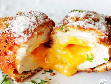 Gà bọc phô mai ngon mê mẩn