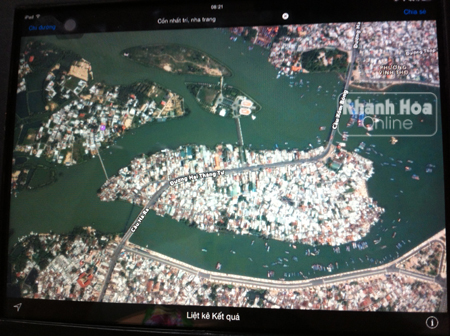 Cồn Nhất Trí (ảnh chụp từ Google map)