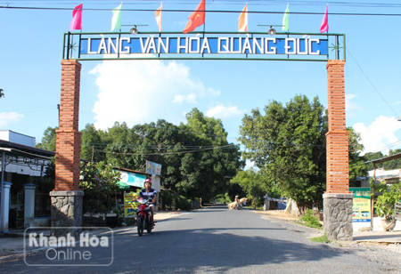 Thôn Quảng Đức được công nhận là Làng văn hóa cấp tỉnh