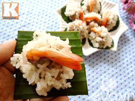 Xôi bọc tôm lạ miệng