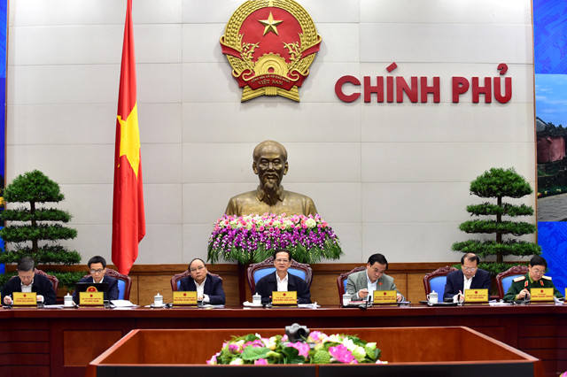 Thủ tướng Nguyễn Tấn Dũng chủ trì phiên họp Chính phủ tháng 11/2015. Ảnh: VGP/Nhật Bắc