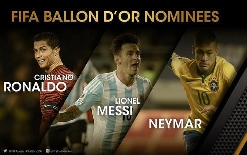 Công bố 3 ứng viên cuối cùng cho danh hiệu Quả bóng vàng 2015