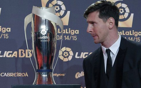 Messi giành giải Cầu thủ xuất sắc nhất La Liga 2014/15.