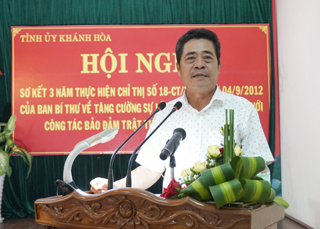 Ông Lê Thanh Quang phát biểu chỉ đạo.
