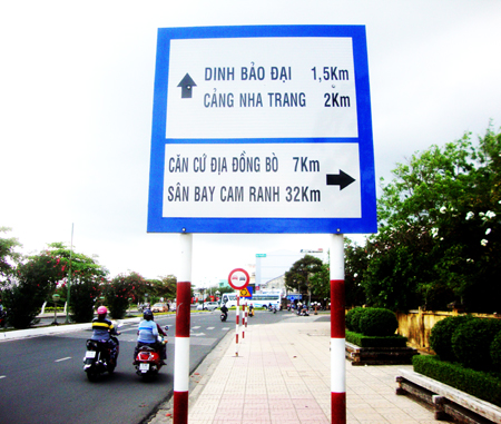 Biển báo chưa chính xác