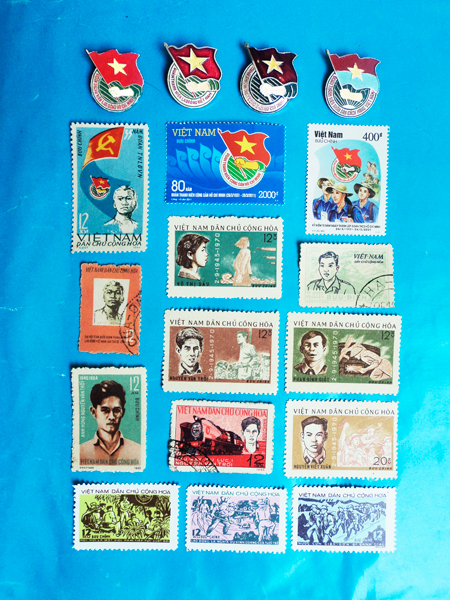Những mẫu tem lịch sử vẻ vang của Đoàn TNCS Hồ Chí Minh