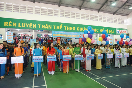 Các đơn vị tham gia hội thao.