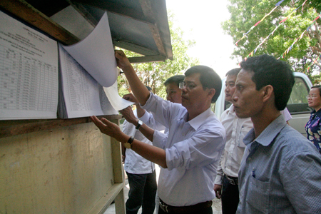 Kiểm tra công tác chuẩn bị bầu cử tại TP. Cam Ranh