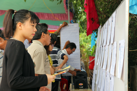 Đến 19 giờ ngày 22-5, tỷ lệ cử tri Khánh Hòa tham gia bầu cử đạt 99,52%