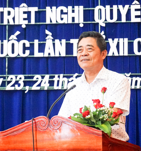 Triển khai học tập Nghị quyết Đại hội Đảng lần thứ XII cho cán bộ chủ chốt của tỉnh