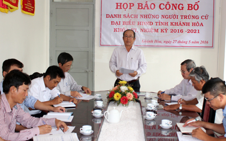 Công bố danh sách 54 người trúng cử đại biểu HĐND tỉnh, nhiệm kỳ 2016-2021