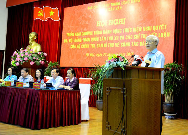 Tổng Bí thư Nguyễn Phú Trọng dự Hội nghị toàn quốc về công tác dân vận