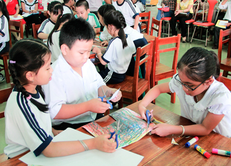 Một tiết học theo mô hình VNEN tại Trường Tiểu học Lộc Thọ (TP. Nha Trang)