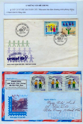 "Quyền trẻ em": Bộ sưu tập tem đạt giải cao tại triển lãm tem quốc gia