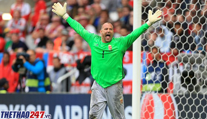 Gabor Kiraly trở thành cầu thủ già nhất ra sân ở VCK Euro.
