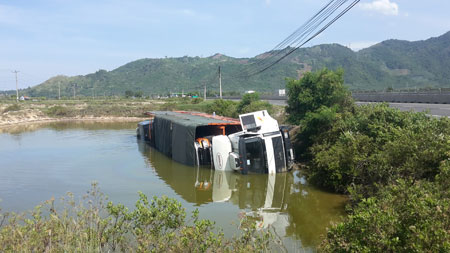 Hiện trường vụ tai nạn.