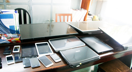 Tang vật trong các vụ trộm bị công an thu giữ