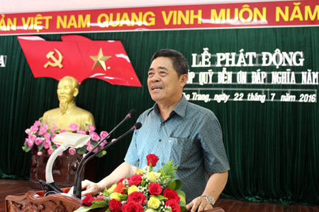 Phát động ủng hộ Quỹ "Đền ơn đáp nghĩa" năm 2016