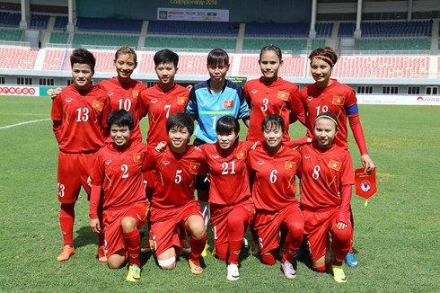 ĐT nữ Việt Nam đã có mặt ở bán kết giải Đông Nam Á. (Ảnh: MFF). 