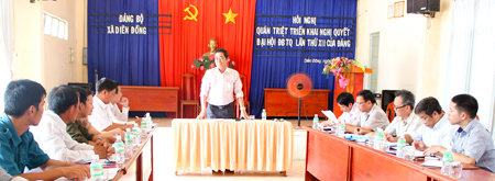 Đồng chí Lê Thanh Quang phát biểu chỉ đạo tại buổi làm việc