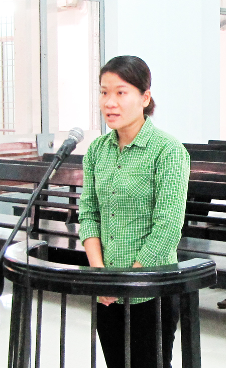 Bị cáo Trang tại phiên tòa