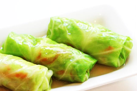 Bắp cải cuốn chay