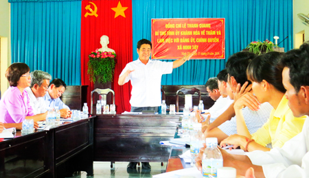 Lãnh đạo tỉnh: Làm việc với các địa phương