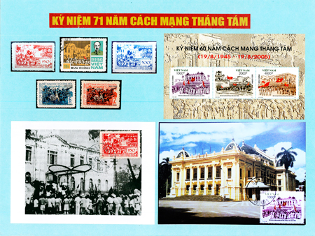Trang tem và maxicard Cách mạng tháng Tám năm 1945