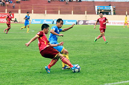 Sanna KH - BVN (xanh) hướng đến 3 điểm khi tiếp đón Hải Phòng.