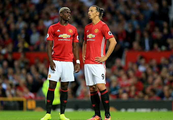 Zlatan Ibrahimovic và Paul Pogba, 2 cầu thủ chơi hay nhất của Manchester United trong trận đấu với Southampton.