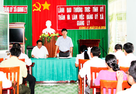 Lãnh đạo tỉnh làm việc tại các địa phương