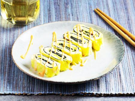 Trứng cuộn rong biển, phô mai siêu ngon