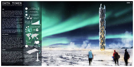 Phác họa tháp dữ liệu ở Iceland