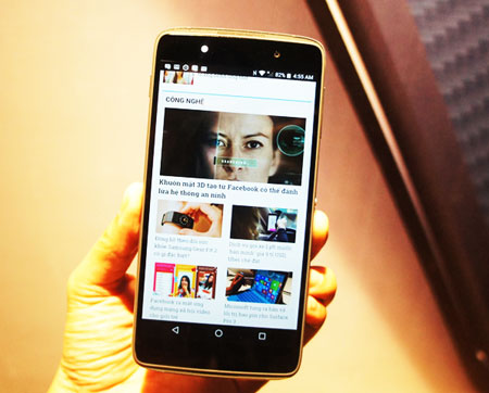 BlackBerry DTEK50 với giao diện chạy Thanh Niên