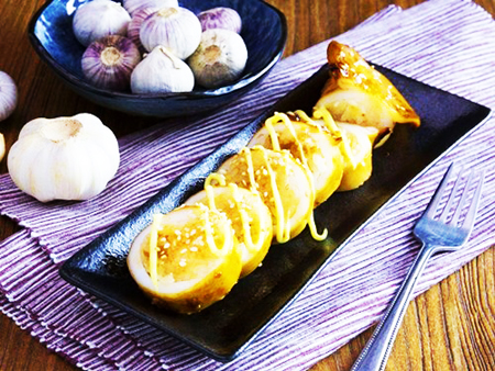 Mực nhồi cơm nướng