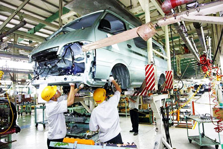 8 tháng, chỉ số công nghiệp tăng nhẹ