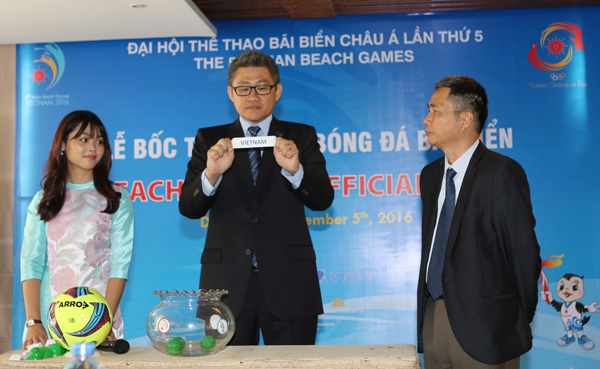 ĐT bóng đá bãi biển Việt Nam cùng bảng với Thái Lan và Lào tại ABG 2016