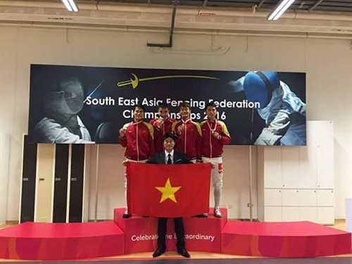 Đấu kiếm Việt Nam giành 5 HCV tại giải vô địch Đông Nam Á