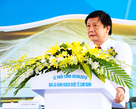 Đồng chí Trần Sơn Hải  phát biểu tại buổi lễ