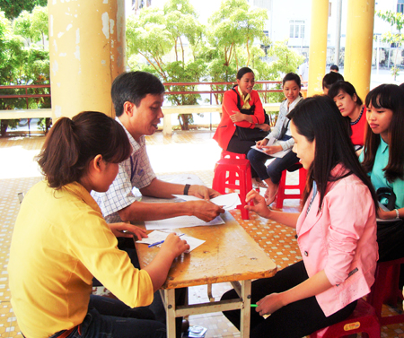 Thí sinh bốc thăm tiết dạy