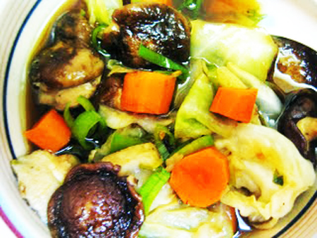 Bắp cải kho tiêu chay